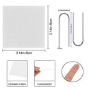 100 Pieces Microwave Kiln Papers and High Temperature Nichrome Wire Jump Rings, Ceramic Fiber Paper Hot Melt Kiln Paper and U Hanger Hooks for DIY Fusing Glass Jewelry