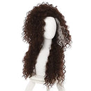 COSPLAZA Bellatrix Anime Wig Heat Resistant Deep Brown White mixed Hair Curls Wavy Long Women Role Cosplay Costume Comic Cons Halloween Party Wigs