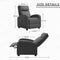 JUMMICO Recliner Chair Adjustable Home Theater Single Fabric Recliner Sofa Furniture with Thick Seat Cushion and Backrest Modern Living Room Recliners (Grey)