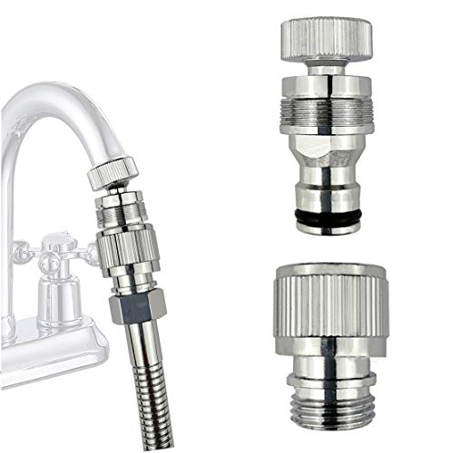 Dishwasher,Washer Snap Coupling Adapter,Shower Hose, Garden Hose(3/4GHT) Quick Connection, for Bathroom/Kitchen,Sink to Hose Adapter Faucet Hose, Sink Quick-fit Attachment (Quick-Connect)