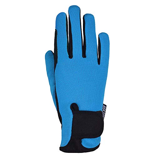 Kids Horse Riding Gloves Children Equestrian Kids Gloves Child Horseback Bike Gardening Boys & Girls Mittens Pony Youth Outdoor Mitts, Blue, Age 10-12 Years