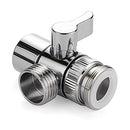 Sumnacon Sink Valve Diverter Faucet Splitter,1/2-Inch IPS Faucet Diverter Valves for Kitchen Bathroom Sink Faucet Replacement Part,Faucet Connector for Hose Adapter, Polished Chrome