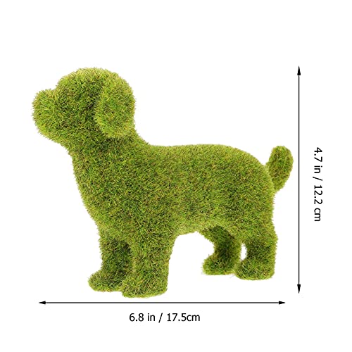 generic Artificial Moss Rocks Dog Shape Faux Green Moss Covered Stones Green Moss Balls Decorative Turf Flocking Animal Flocking for Flowerpot Plant Garden Lawn Crafts Wedding Decor