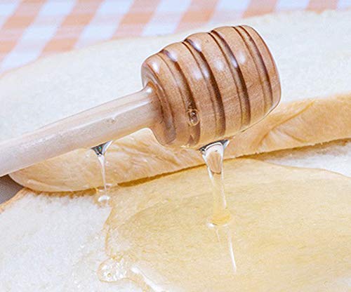 50 Pcs Honey Dipper Stick Mini Wooden Dispensing Collecting Kitchen Dining (3 inch)