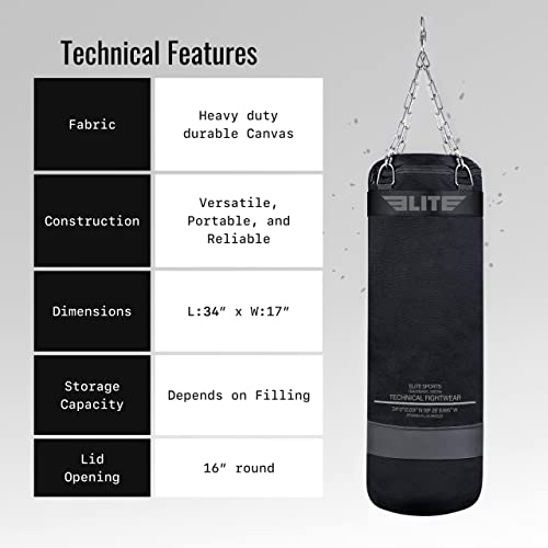 Elite Sports Canvas Punching Bag