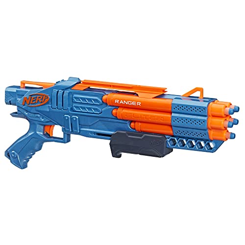 Nerf Elite 2.0 Ranger PD-5 Blaster, 5-Barrel Blasting, 10 Nerf Elite Darts, Easy to Use, Dart Storage, Pump Action, Customizing Capabilities