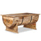 'vidaXL Solid Mango Wood Handmade Coffee Table with Interior Compartment, Vintage Charm for Living Room and Bedroom.