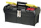 STANLEY Toolbox with Metal Latch, 2 Lid Organisers for Small Parts, Portable Tote Tray for Tools, 16 Inch, 1-92-065