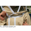 Full Beekeeping Suit Bee Suit Heavy Duty with Leather Ventilated Keeping Gloves (XXL)