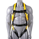 VEVOR Safety Harness, Full Body Harness, Safety Harness Fall Protection with Added Padding, and Side Rings and Dorsal D-Rings and a Lanyard, ANSI/ASSE Z359.11-2014, 240 lbs Max Weight, M