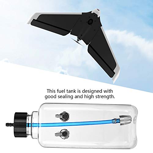 DEWIN Fuel Tank, RC Aeroplane Model Accessories for Remote Control, Transparent Plastic Oil Tank for RC Aeroplane (Capacity: 410 ml)