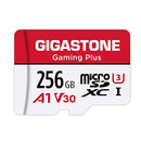 Gigastone 256GB Micro SD Card, Gaming Plus, MicroSDXC Memory Card for Nintendo-Switch, 100MB/s, 4K Video Recording, Action Camera, Wyze, GoPro,Dash Cam, Security Camera, UHS-I A1 U3 V30 Class 10