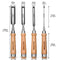 HAUTMEC 4PCS Wood Chisel Set for Woodworking, Carpentry Carving Tool with Bevel Edged Steel Blade, High Impact Handle for Woodcutting Sharpening HT0235