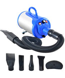 SHELANDY Pet Hair Force Dryer Dog Grooming Blower with Heater(Blue)