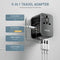 LENCENT Universal Travel Adapter, International Charger with 3 USB Ports & 2 Type-C PD Fast Charging Adaptor All in One Worldwide Wall Charger for Mobile Phone, Tablet,Type A/C/G/I (USA/UK/EU/AUS)