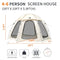 AYAMAYA Screen Tent 10x10 FT Outdoor Camping Tent Canopy with Removable Waterproof Rainfly & Ground Sheet, Luxury Yurt Glamping Tent Screened Shelter Gazebos for Patios Camping Acitvities