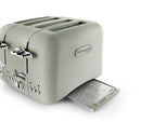 De'Longhi Argento Flora, 4 Slice Toaster, CT04GR, Peppermint Green