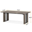 Tribesigns 71" Large Dining Table for 6 to 8 People, Rustic Farmhouse Style Dinner Table, Rectangular Dining Table for Kitchen, Dining Room & Living Room