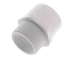 PVC Pipe Reducer Fitting - 3/4 Inch MNPT Male Pipe Thread x 1/2 Inch Slip Socket - Sch 40 PVC Male Adapter Reducing Pipe Fitting - PVC Pipe Connectors for Home Sewer Plumbing Water Line - White