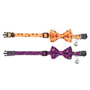 Halloween Cat Collar Breakaway with Cute Bow Tie and Bell for Kitty Adjustable Safety