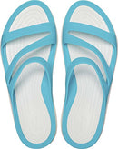 Crocs Women's Swiftwater Amazon W Sandal, White/Digital Aqua, US 7