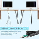 1/2" x 3 Meter Cable Sleeve, Wire Protector Cable Wrap Cover,Cable Organizer for Desk PC TV Computer, Cord Management for Home Office