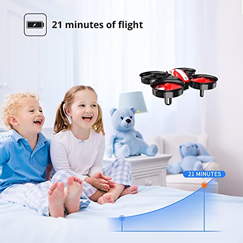 Holy Stone Mini Drone for Kids Beginners, Throw to go Indoor RC Nano Quadcopter Plane with Altitude Hold, 3D Flips, Headless Mode and 3 Batteries Toys for Boys Girls, Upgraded HS210 Red