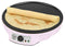 Bestron Crepe Maker in Retro Design for Crepes with Diameter 30 cm Including Dough Spreader and Crepe Spatula with Non-Stick Coating 1000 Watt Pink