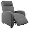 JUMMICO Recliner Chair Adjustable Home Theater Single Fabric Recliner Sofa Furniture with Thick Seat Cushion and Backrest Modern Living Room Recliners (Grey)