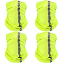 SATINIOR 4 Pieces Reflective Neck Gaiter Visibility Neon Safety Bandana Wind Dust UV Protection Scarf Bandanas