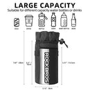 ROCKBROS Bike Water Bottle Holder Bag Bicycle Bag Handlebar Cup Drink Holder Insulated Stem Bag Food Snack Bike Accessories Storage Pouch Bag for Mountain Road Bike Scooter Touring Commuting Bike