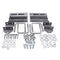 1 Set SHLPDFM L-Type Boat Trailer Bunk Bracket Kit 8" Galvanized Swivel Top Bunk Bracket Kit with Hardware for 3 x 3 Crossmember