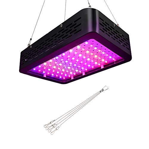 Greenfingers Led Grow Light 1000W Full Spectrum Indoor Plant Lights Vegetable Seeds Flower Growth UV Lamp Plants for Garden Greenhouse Grows Tent, with Hanging Kit High Par Value