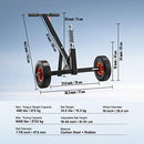 VEVOR Adjustable Trailer Dolly, 800 Lbs Capacity Trailer Mover Dolly, 15.7" -23.6" Adjustable Height, 2" Ball Trailer Mover with 16" Wheels, Heavy-Duty Tow Dolly for Car, RV, Boat