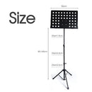 OZSTOCK Music Stand Adjustable Folding Heavy Duty Large Professional Stage Black