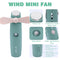 Staiko Handheld Mini Fan, 2 IN 1 Hand Fan,Portable USB Rechargeable Small Pocket Fan,Spray Water Mist Fan for Women,Travel,Outdoor-Green