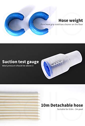 Swimming Pool Cleaner Automatic Floor Climb Wall Vacuum Hose 10M Suction Summer