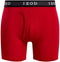 IZOD Men's Performance Underwear - Spandex Athletic Boxer Briefs, Size Large, Black/Red/Blue Grey