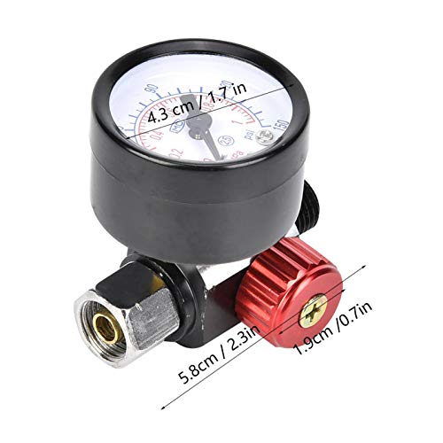 Air Compressor Regulator, Professional Air Pressure Regulator Aluminium Alloy Durable for Spray Gun for Pneumatic Tool