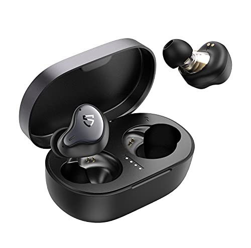 SoundPEATS H1 Wireless Earbuds Bluetooth 5.2, AptX Adaptive Deep Bass Ear Buds with 4 Microphones for Clear Calls, 40H USB C/Wireless Charging Earphone, Game Mode, IPX5 Waterproof for Sports Gym
