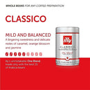 illy Classico Whole Bean Coffee, Medium Roast, Classic Roast with Notes of Caramel, Orange Blossom and Jasmine, 100% Arabica Coffee, No Preservatives, 8.8 Ounce (Pack of 6)