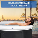 Foresh Large Ice Bath Tub for Athletes, 105 gal Cold Plunge Tub Outdoor with Lid, Portable Bathtub for Cold Therapy, Ice Bath Tub for Adults(29.5 x 31.5in)