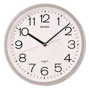 SEIKO QXA014SLH Classic Numbered Wall Clock with Quiet Sweep, Silver