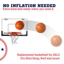 Botabee SKLZ Pro Mini Basketball Hoop - Basketball Hoop for Kids - Indoor Hoop Basketball Set - Safe & Soft Foam - Quiet Bounces Basketball Hoop Ages - 5" Foam Mini Basketball 2 Pack