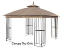 APEX GARDEN Canopy Top for Garden Treasures 10 ft x 10 ft Brown Metal Square Semi- Gazebo Model