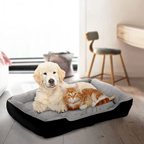 M/L/XL/XXL Calming Bed Fashion & Lovely Dog Cat Sleeping Comfy Cave Washable Mat (M: 72(L)x56(W)x15(H))