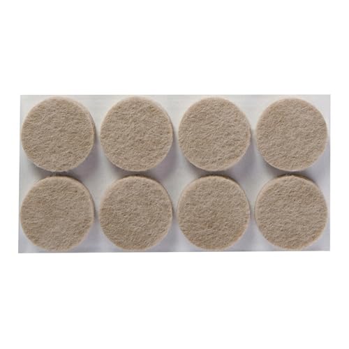 Scotch Mounting, Fastening & Surface Protection SP802-NA Felt Pads Premium Quality, by 3M, for Protecting Floors, Round 1 in. Diameter, Beige, 32 Pack