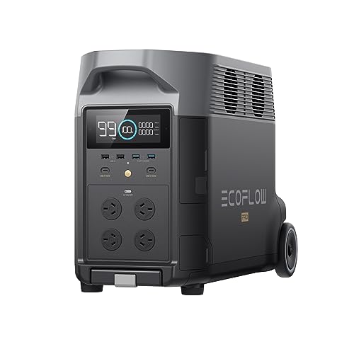 EF ECOFLOW DELTA Pro Portable Home Battery, Expandable Portable Power Station, 3.6kWh-25kWh, Huge 3600W AC Output, Solar Generator For Home Backup, Travel, Outdoor Camping Boats
