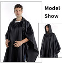 Hooded Rain Poncho Waterproof Raincoat Jacket for Men Women Adults,with Pocket.