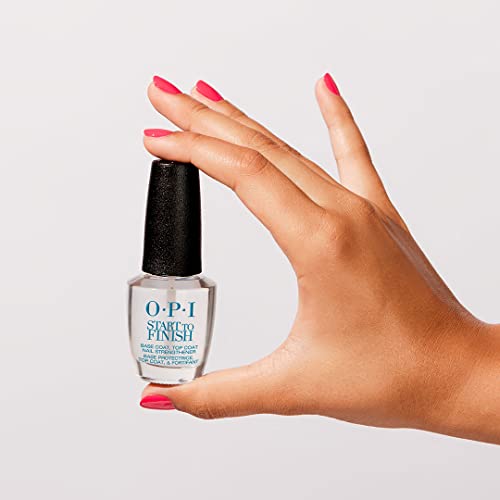 OPI Start to Finish Base and Top Coat Strengthener NT T71 by OPI for Women, 0.5 Ounce Nail Strengthener, 15ml